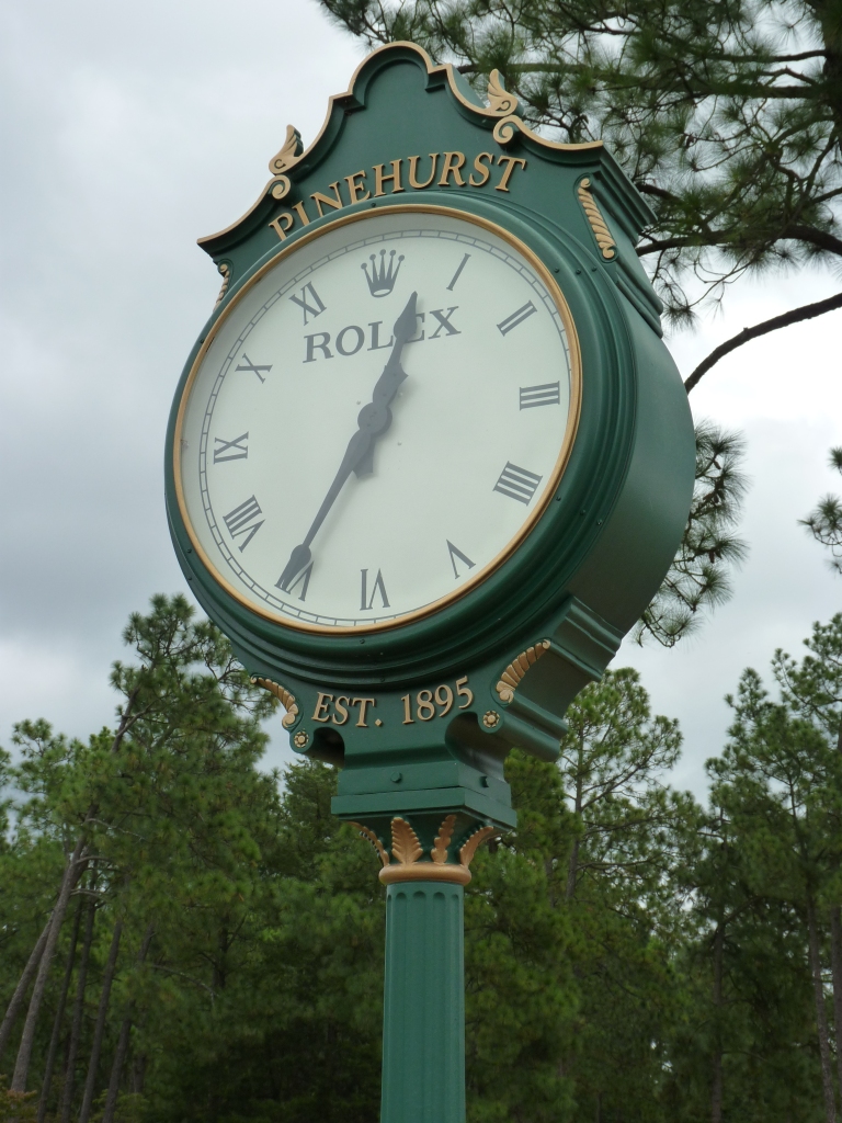 Photo: David Slotto The Rolex Starting Clock at Pinehurst #2